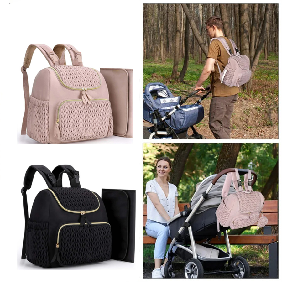 Backpack Diaper Bag - Mochila de gran capacidad para pañales