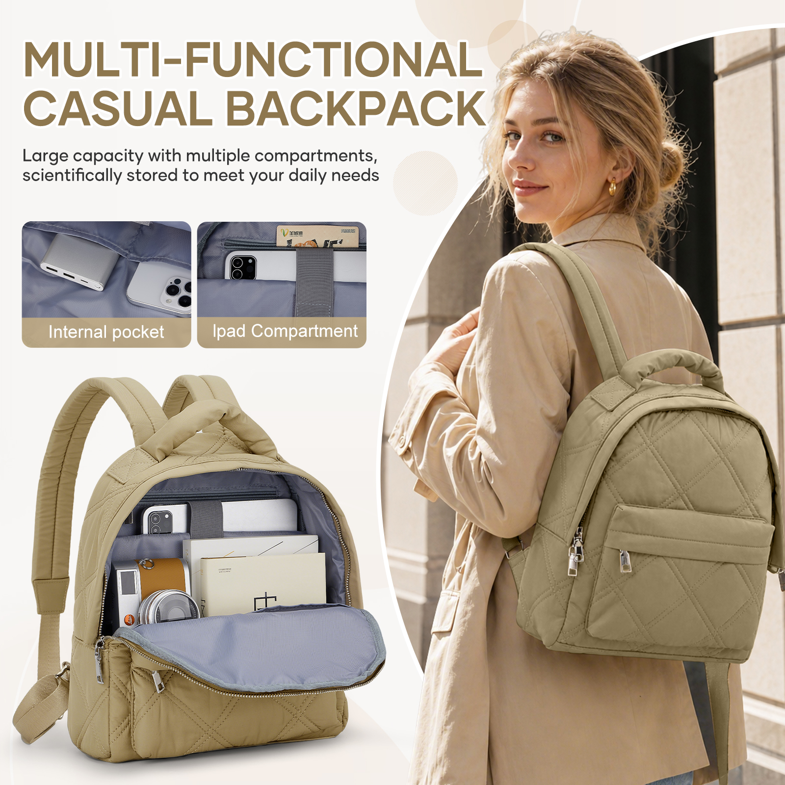 Mini Backpack Purse - Mochila de moda para mujer, mini