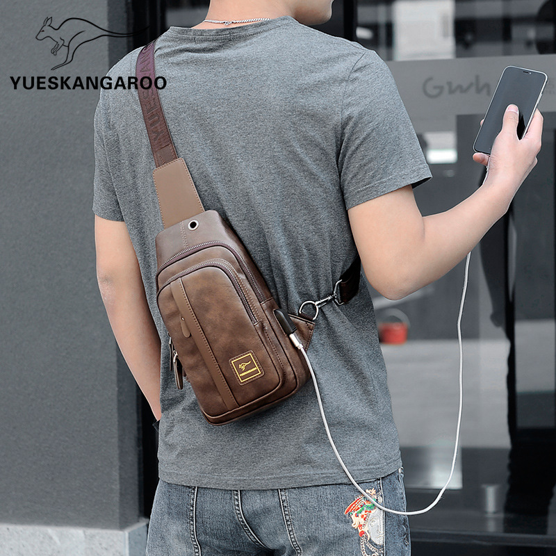 Mini Backpack Purse - Bolso de pecho portátil para hombre,