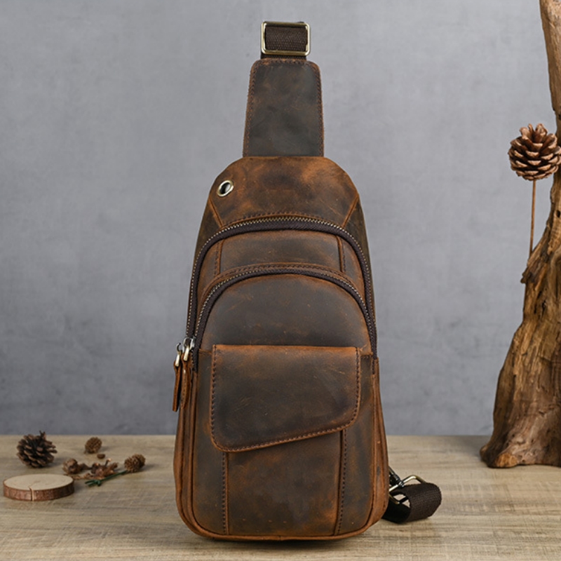 Sling Backpack Shoulder - Bolso de pecho multifunción de lujo