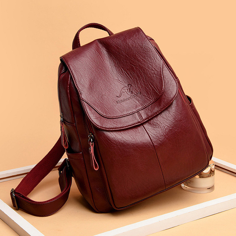 Mini Backpack Purse - Mochilas de cuero suave para mujer