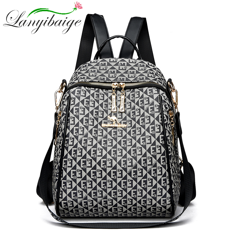 Fashion Backpack Women - Mochila Retro de gran capacidad para