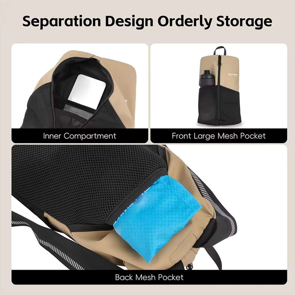 Hiking Backpack Waterproof - Mochila de Ciclismo A61P de Gran