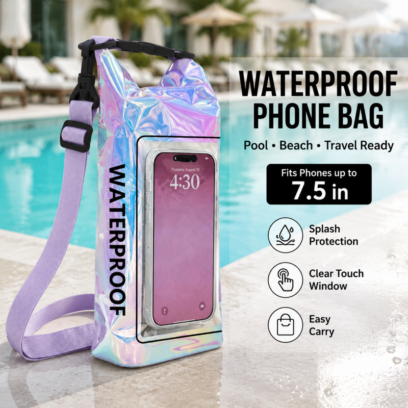 Hydration Pack Outdoor - Bolsa impermeable iridiscente tipo cubo, bandolera,
