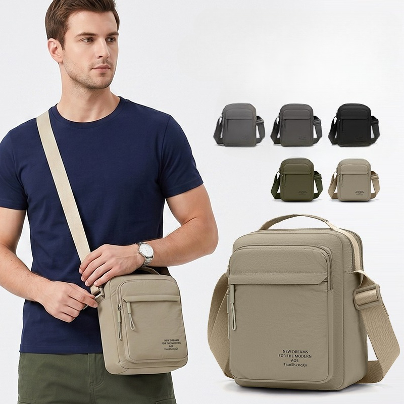 Sling Backpack Shoulder - Mochila cruzada de nailon para hombre,