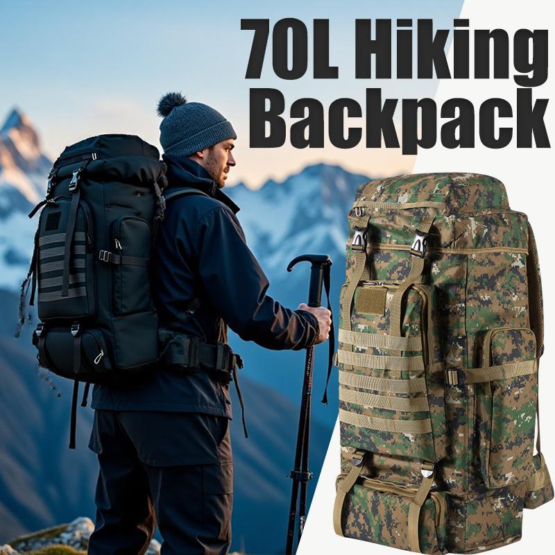 Hiking Backpack Waterproof - Mochila de Senderismo Profesional de 70L,