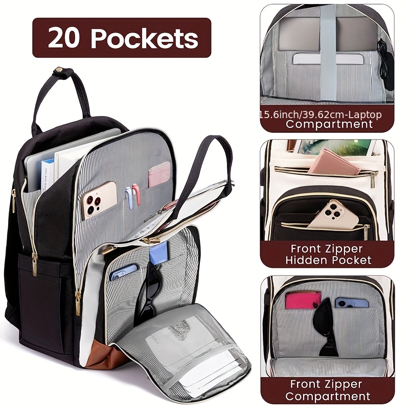 Laptop Backpack 15.6 - Mochila para Portátil de Dos Tonos