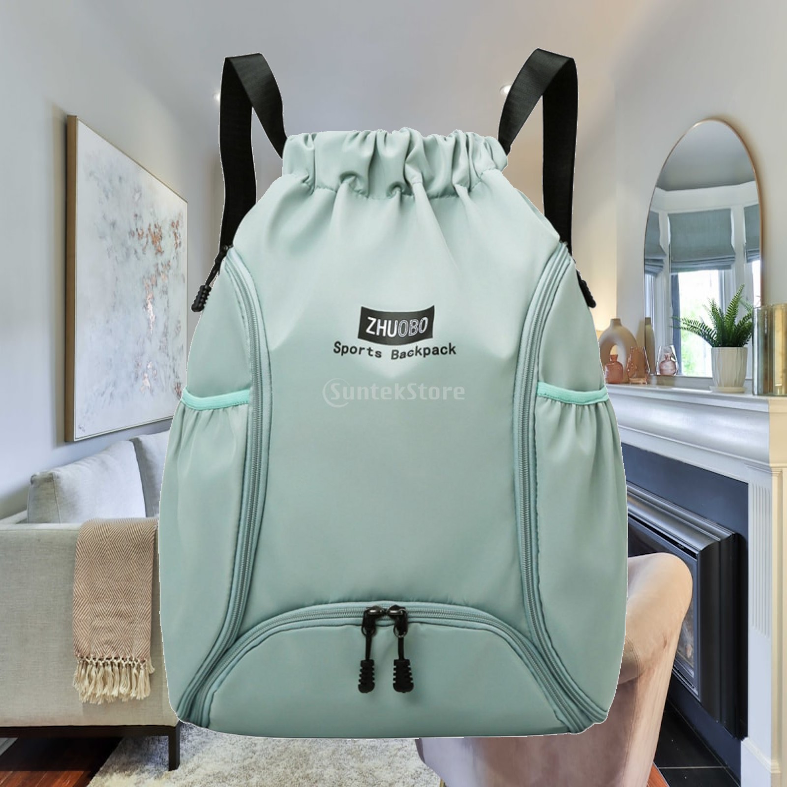 Drawstring Gym Bag - Mochila de baloncesto con cordón y
