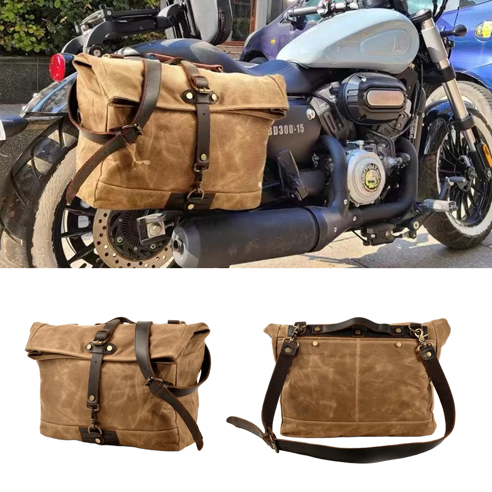 Leather Backpack Vintage - Mochila Vintage para motocicleta para hombre,