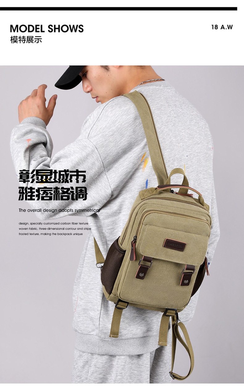 Canvas Backpack Casual - Nuevo bolso de lona para el