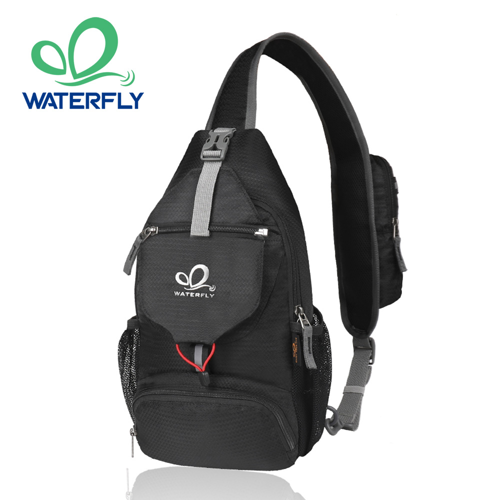 Sling Backpack Shoulder - Bolsa de pecho WATERFLY, bandolera pequeña