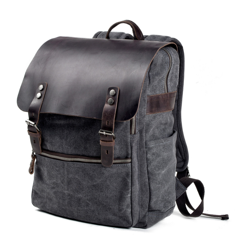 Canvas Backpack Casual - Mochila retro para hombre, bolso de