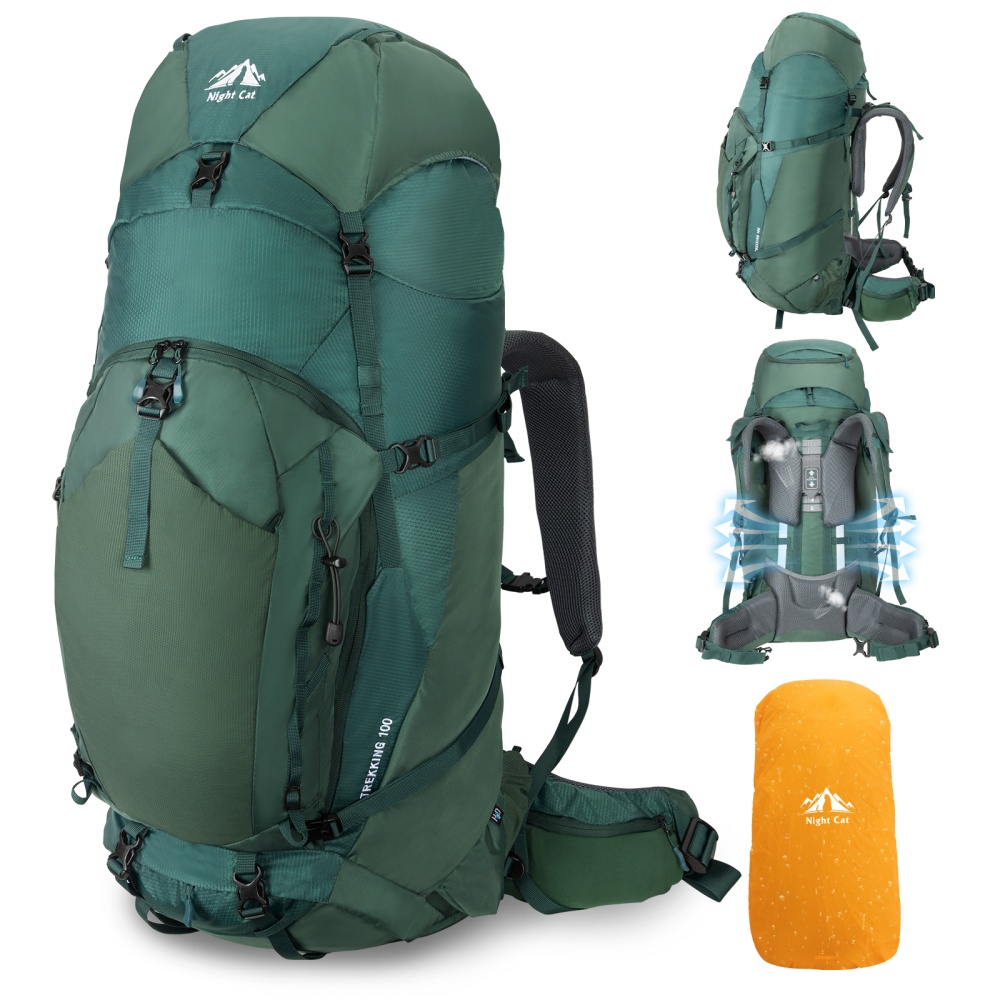 Rain Cover Backpack - Mochila de Senderismo con Armazón Interno
