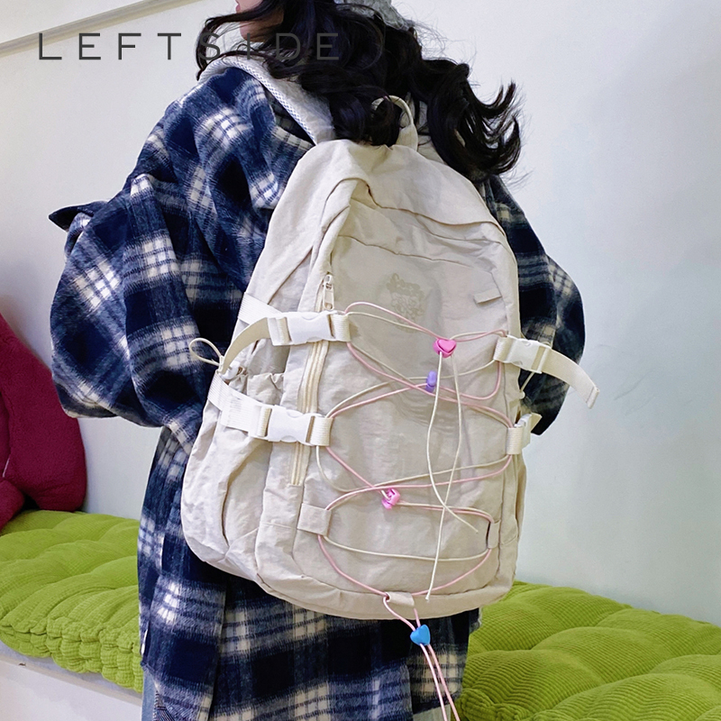 School Backpack Teen - LEFTSIDE Mochilas de nailon para mujer