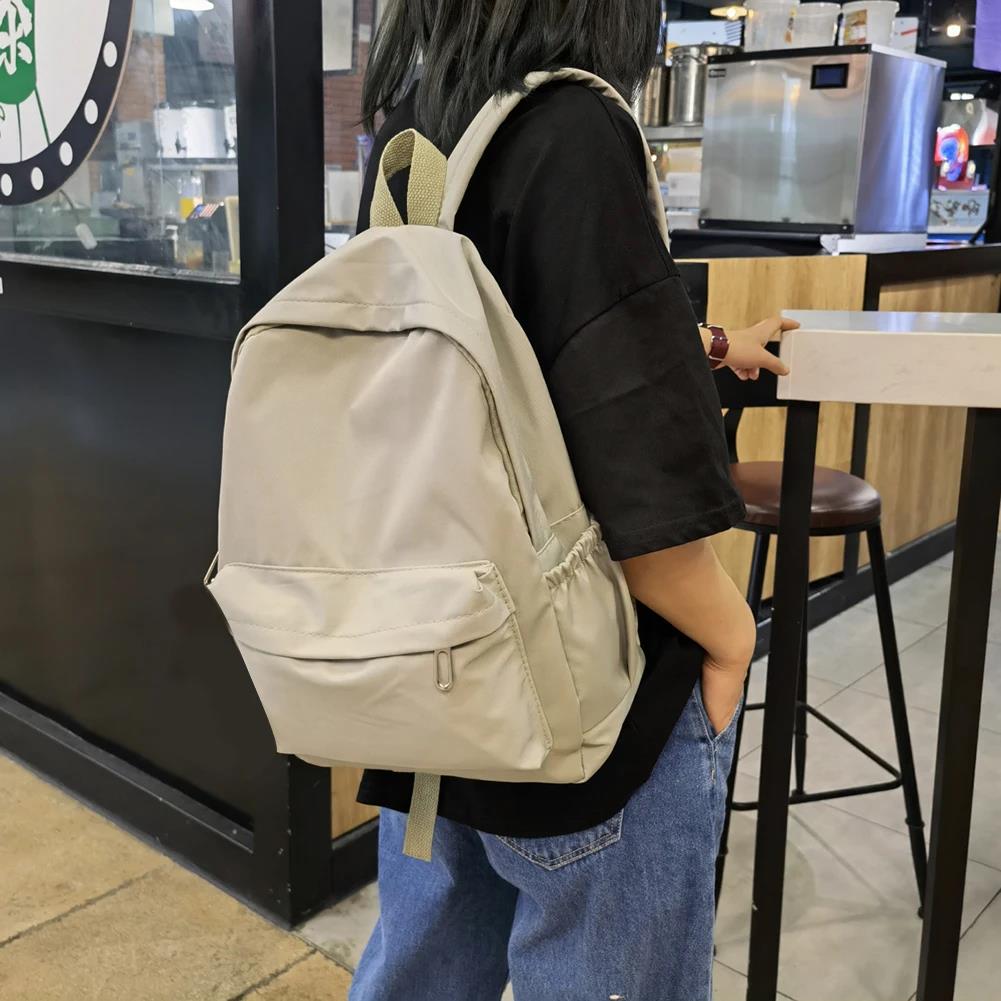 School Backpack Teen - Mochila Preppy de nailon de color