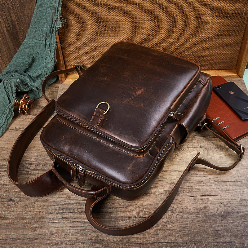 Mochila para Portátil de Cuero - Leather Backpack Vintage reseña y precio