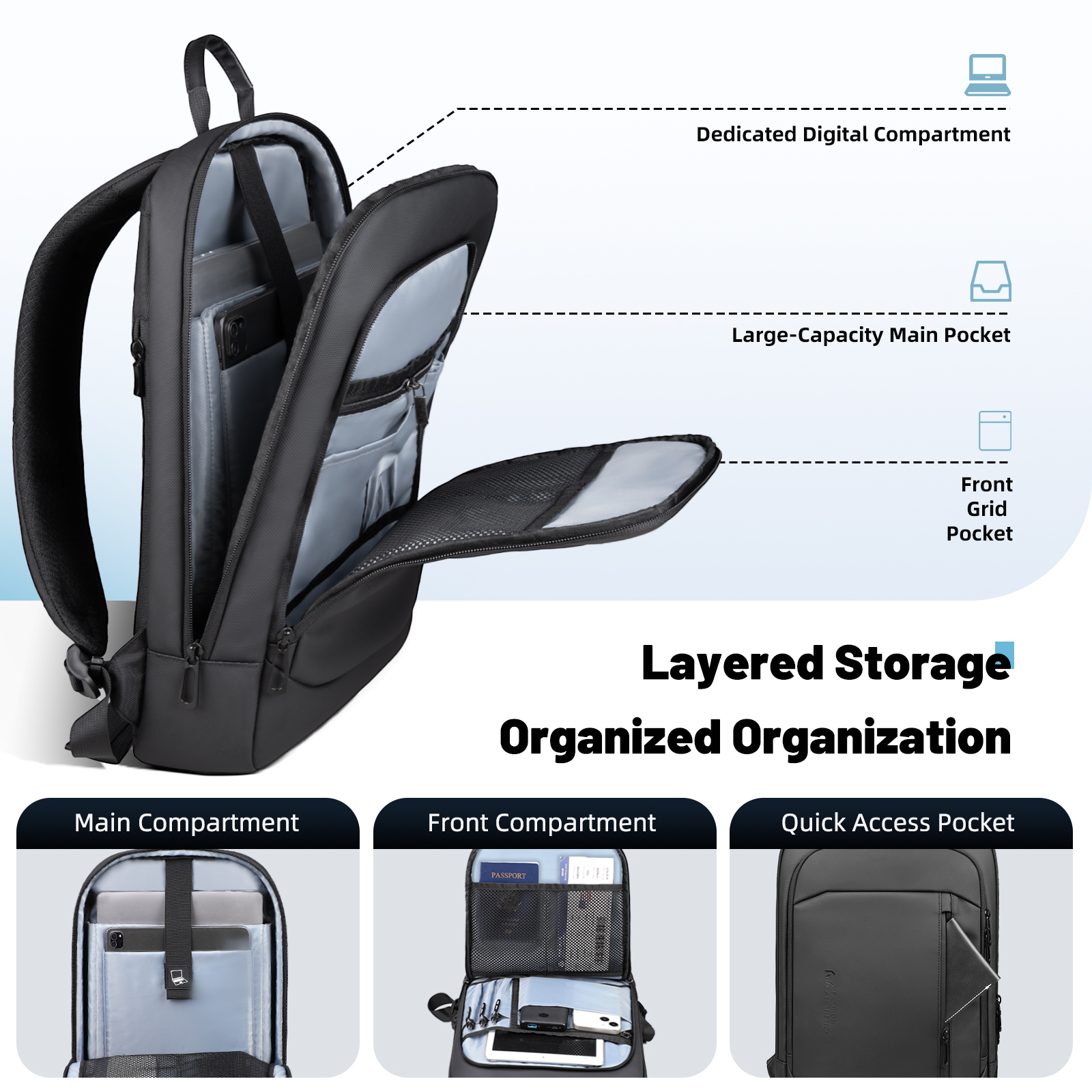 Mochila de negocios ligera par - Laptop Backpack 15.6 reseña y precio