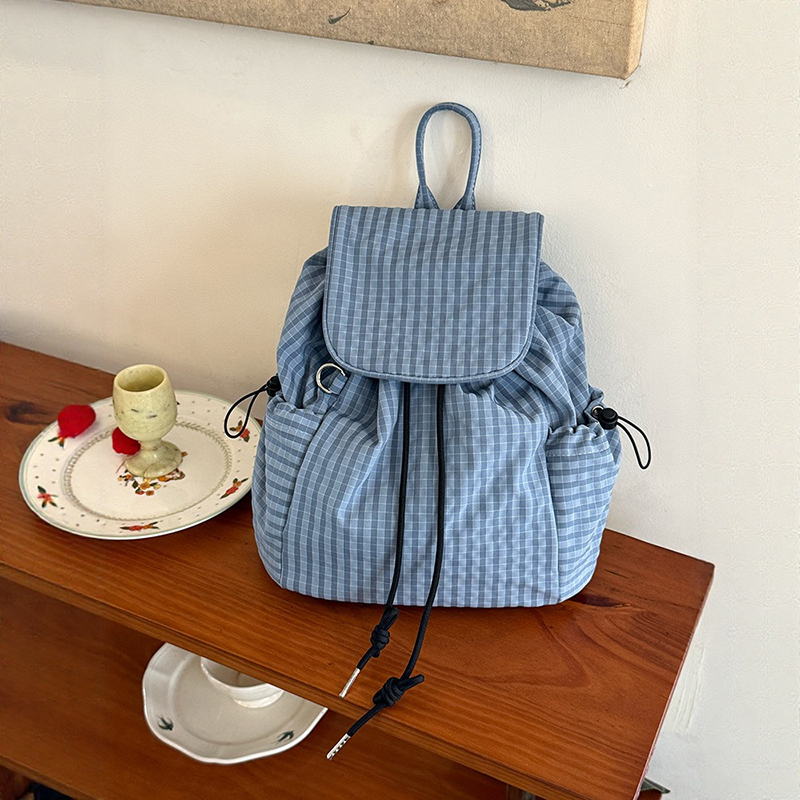 Mochila ligera a cuadros para  - Canvas Backpack Casual reseña y precio