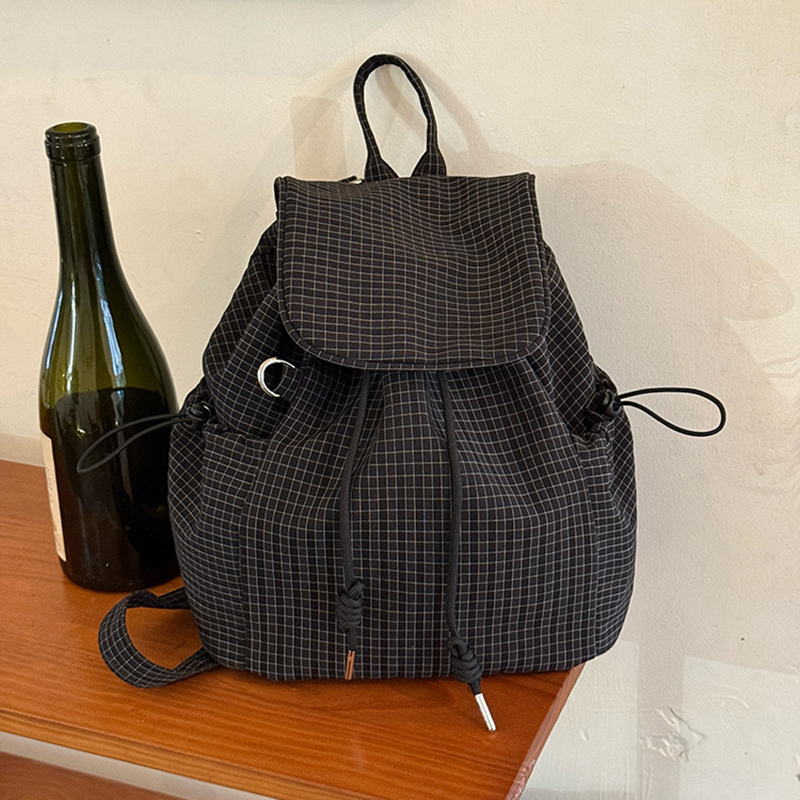 Mochila ligera a cuadros para  - Canvas Backpack Casual reseña y precio