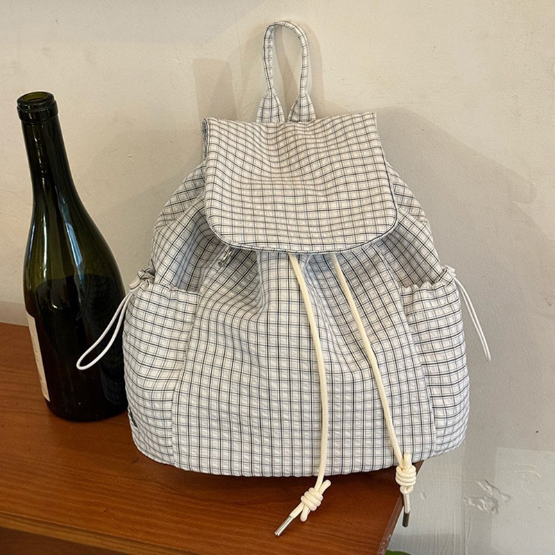 Mochila ligera a cuadros para  - Canvas Backpack Casual reseña y precio