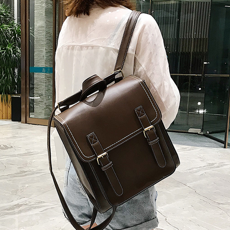 Mochila Vintage de cuero Pu pa - Leather Backpack Vintage reseña y precio
