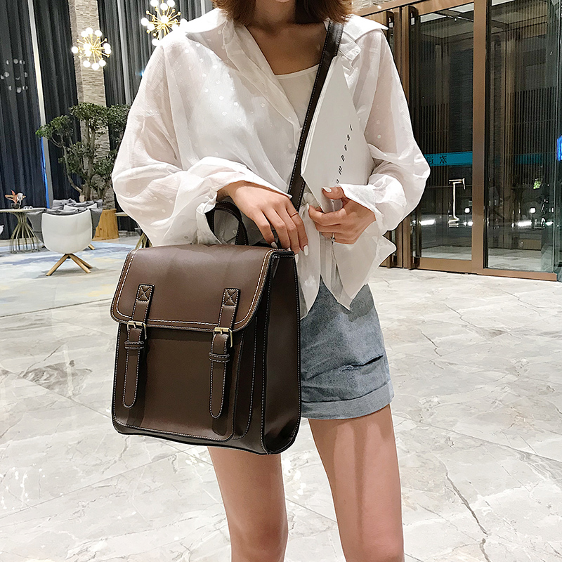 Mochila Vintage de cuero Pu pa - Leather Backpack Vintage reseña y precio