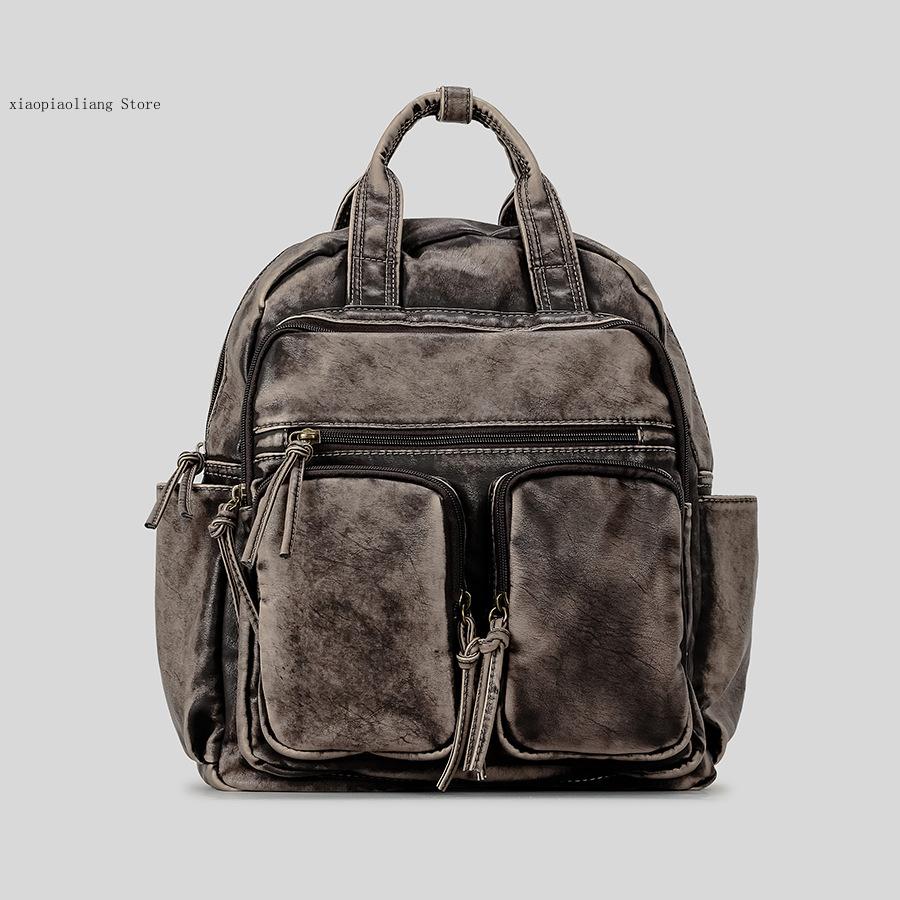 Mochilas de cuero Pu laadas su - Leather Backpack Vintage reseña y precio