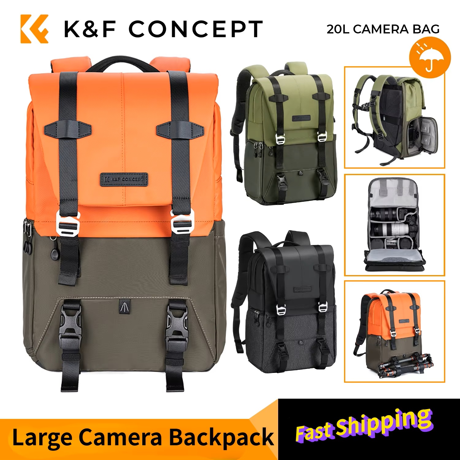 Mochila para Cámara K&F CONCEP - Rain Cover Backpack reseña y precio