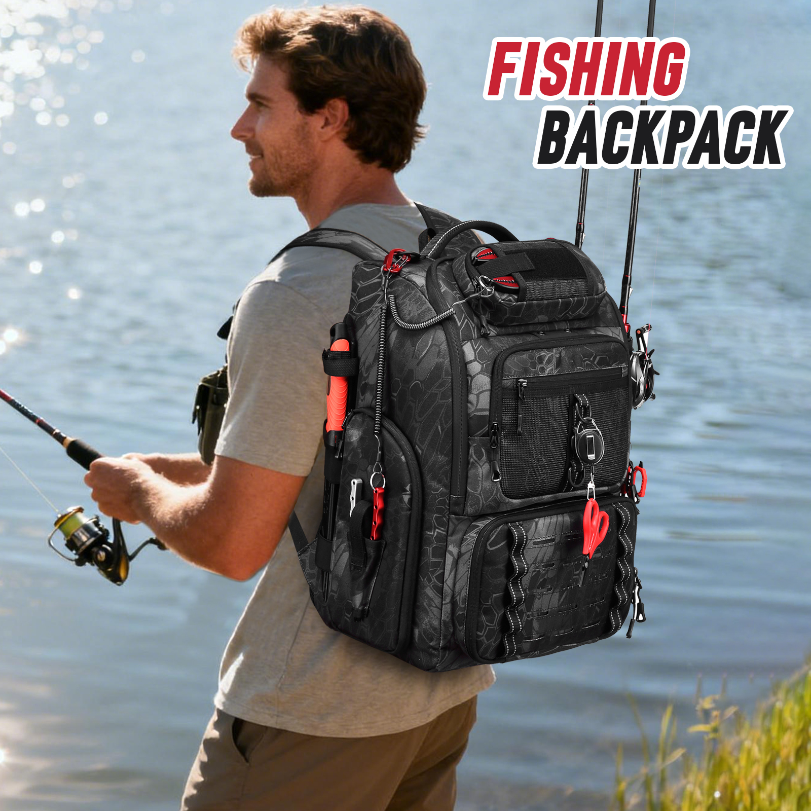 Mochila de Pesca Impermeable d - Backpack Insert Organizer reseña y precio