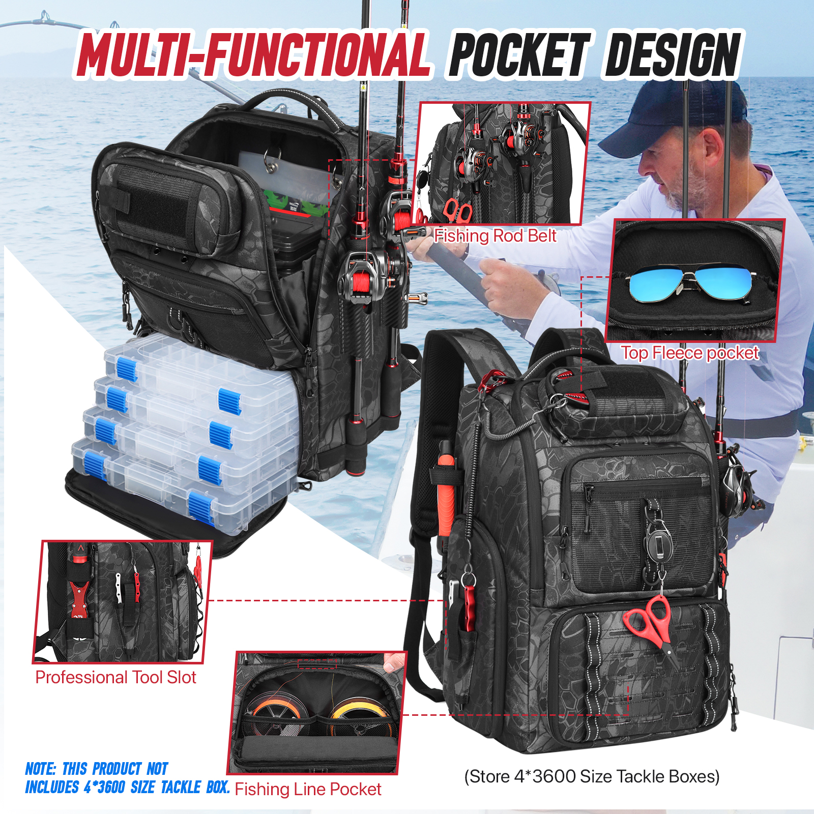 Mochila de Pesca Impermeable d - Backpack Insert Organizer reseña y precio