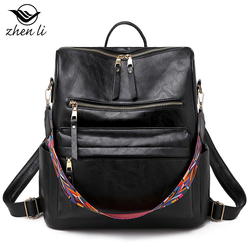 Mochila de cuero PU para mujer - Leather Backpack Vintage reseña y precio
