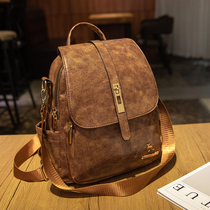 Mochilas universitarias de dis - Leather Backpack Vintage reseña y precio