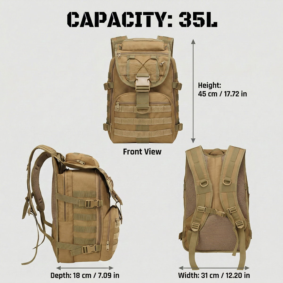 Mochila de entrenamiento de gi - Rucksack Military Style reseña y precio