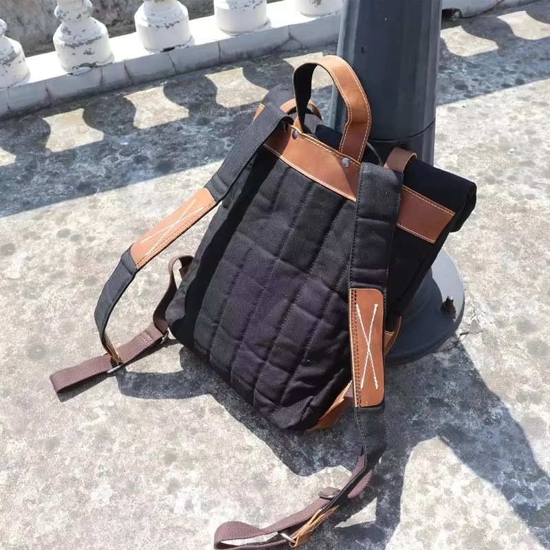 Mochila de lona encerada para  - Leather Backpack Vintage reseña y precio