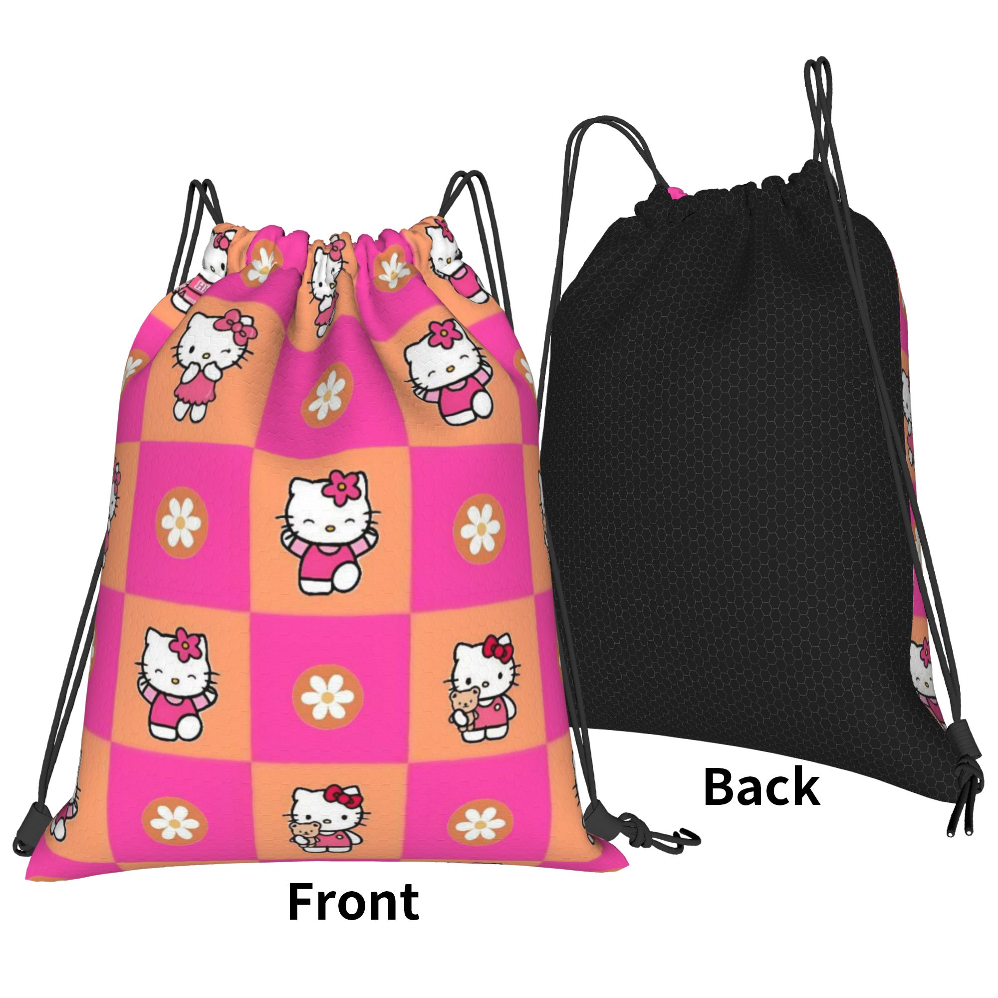 Bolso a cuadros rosa, mochila  - Drawstring Gym Bag reseña y precio