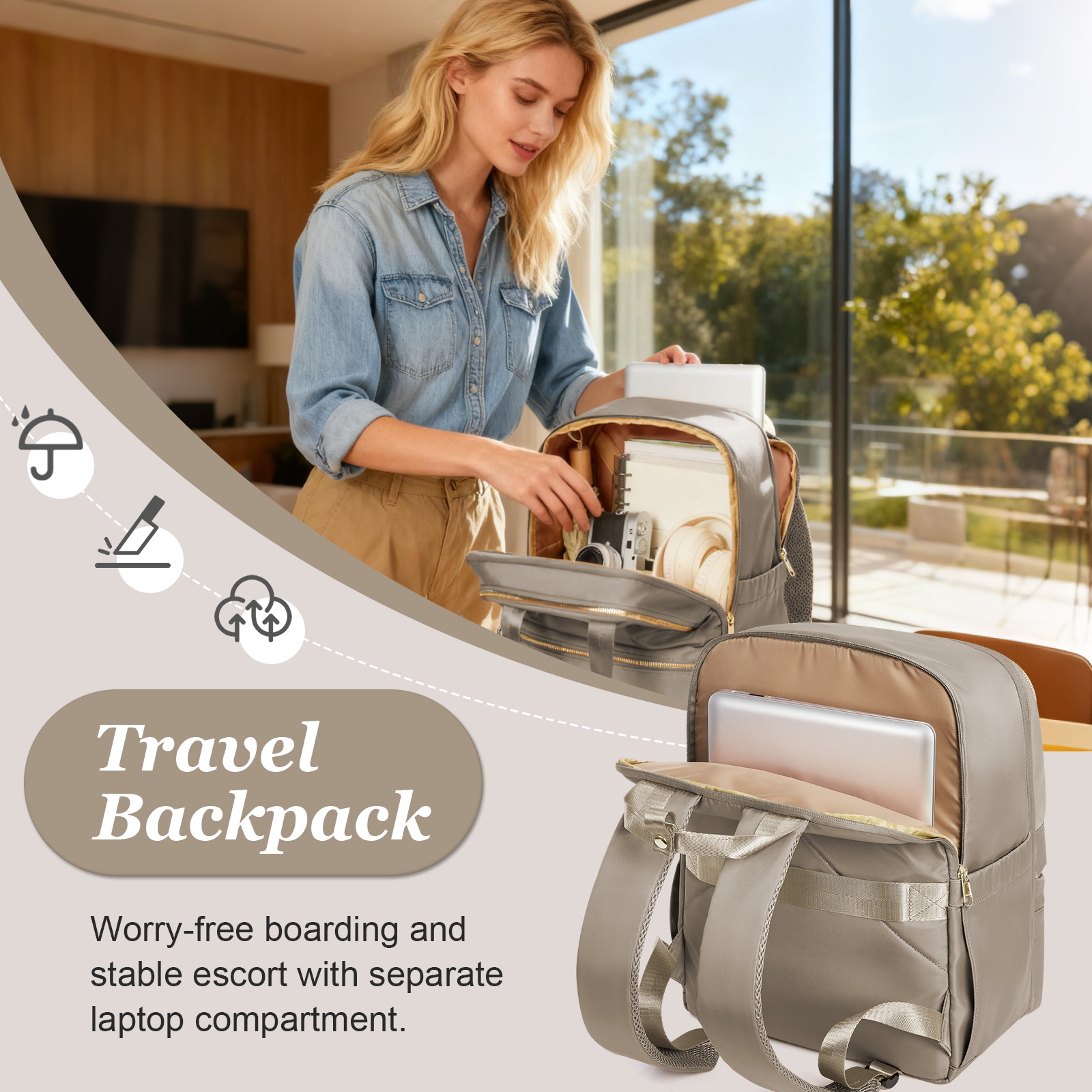 Mochila de viaje Ryanair 40x30 - Fashion Backpack Women reseña y precio