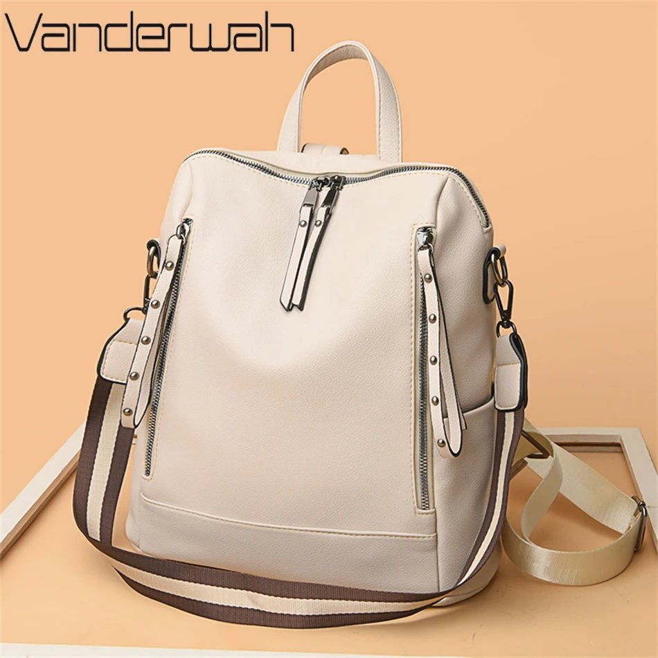 Mochila De cuero suave para es - School Backpack Teen reseña y precio