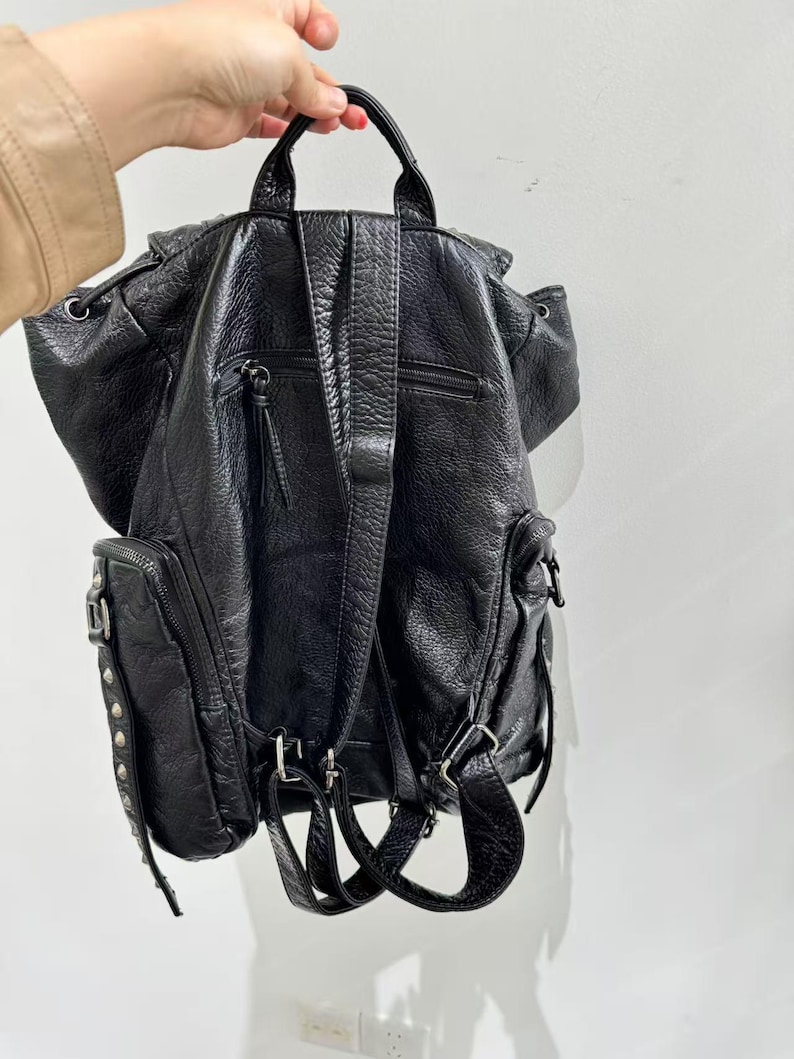 Bandolera de cuero de PU gótic - Leather Backpack Vintage reseña y precio