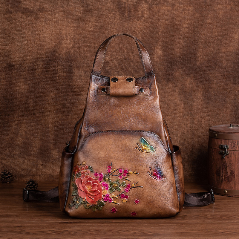 Johnature, bolso de hombro de  - Leather Backpack Vintage reseña y precio