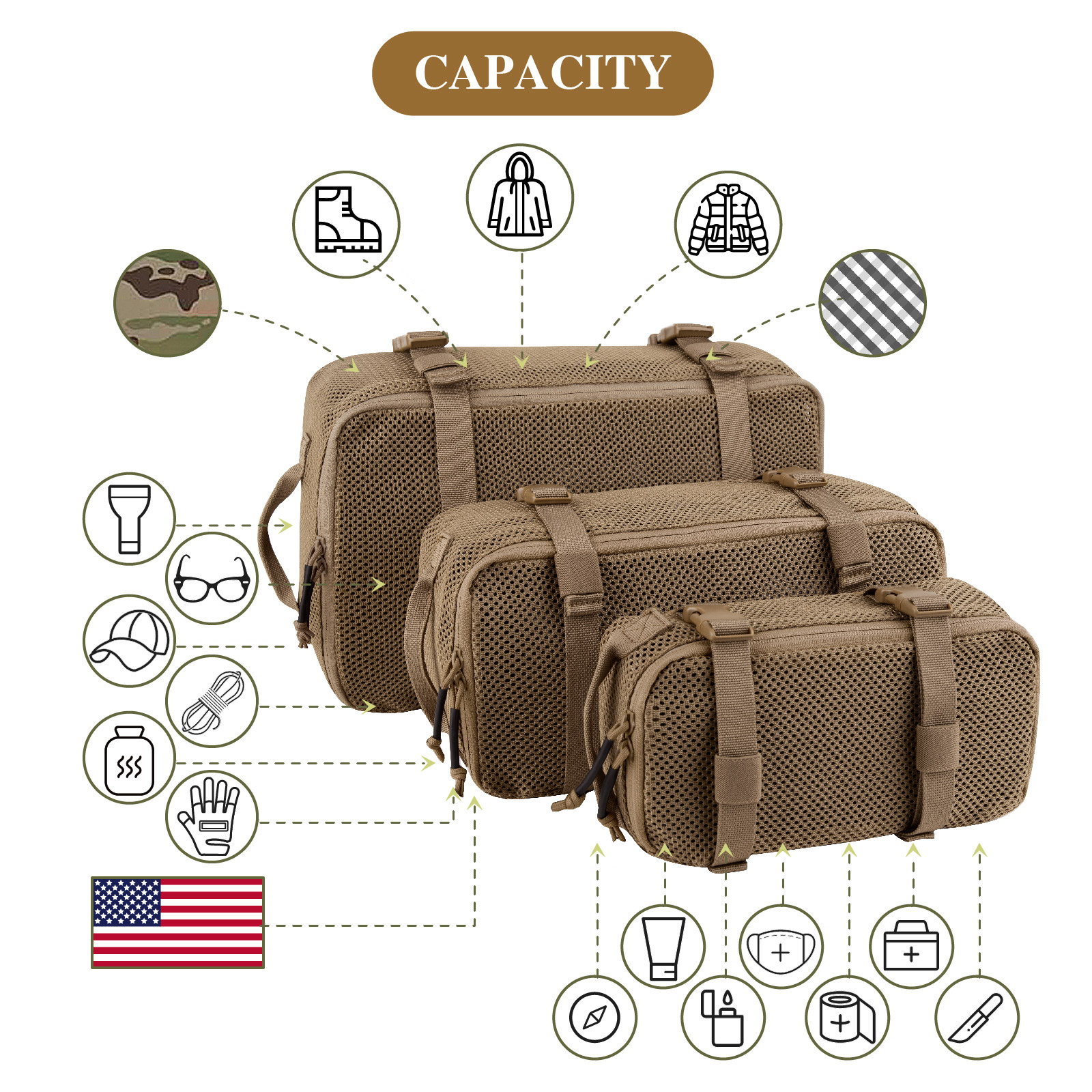 KRYDEX - Juego de 3 Bolsas Tác - Backpack Insert Organizer reseña y precio