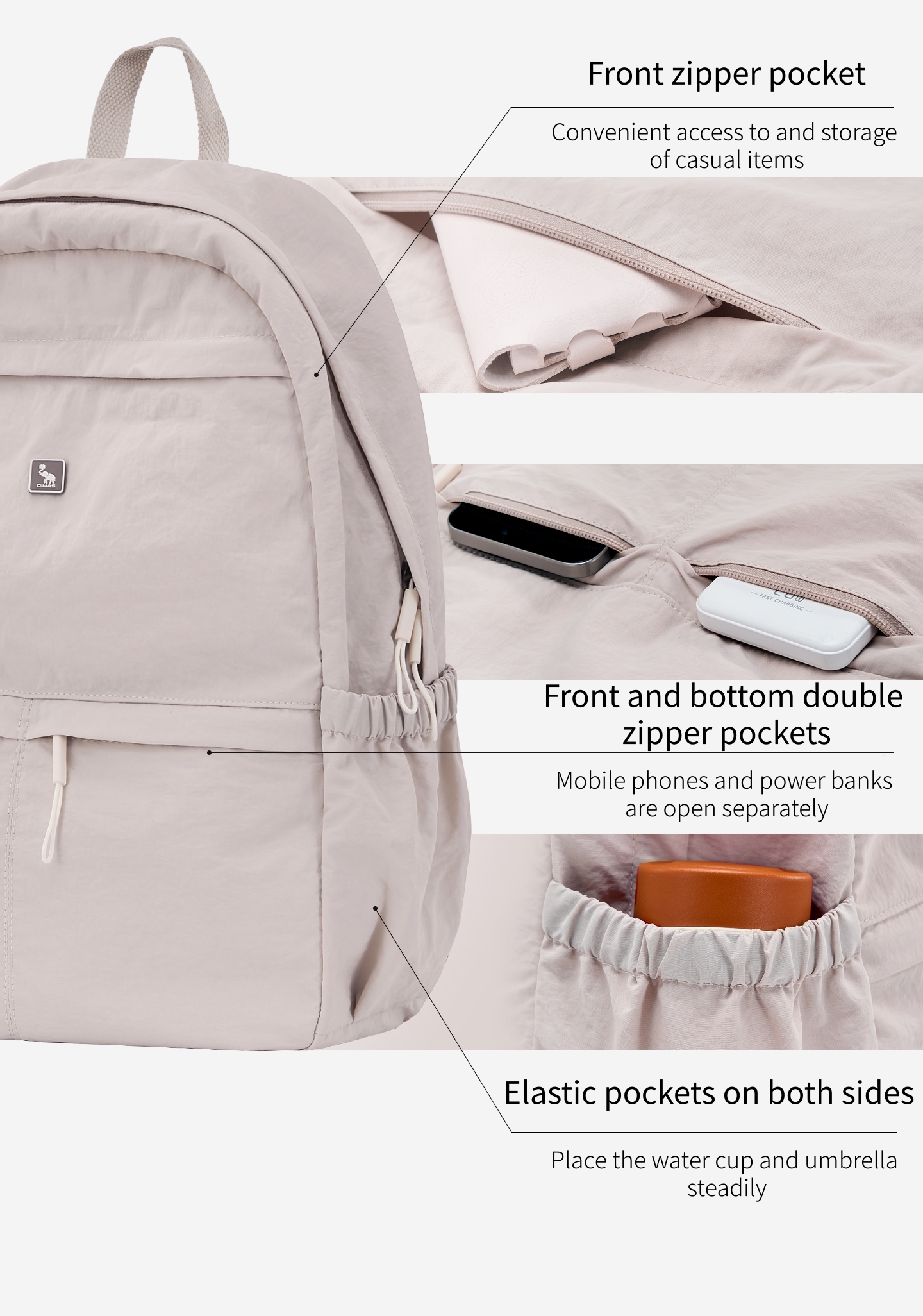 Mochila OIWAS ultraligera y el - Canvas Backpack Casual reseña y precio