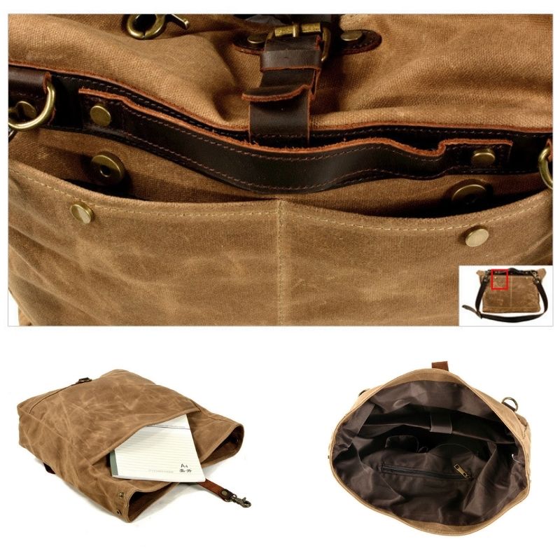 Mochila Vintage para motocicle - Leather Backpack Vintage reseña y precio