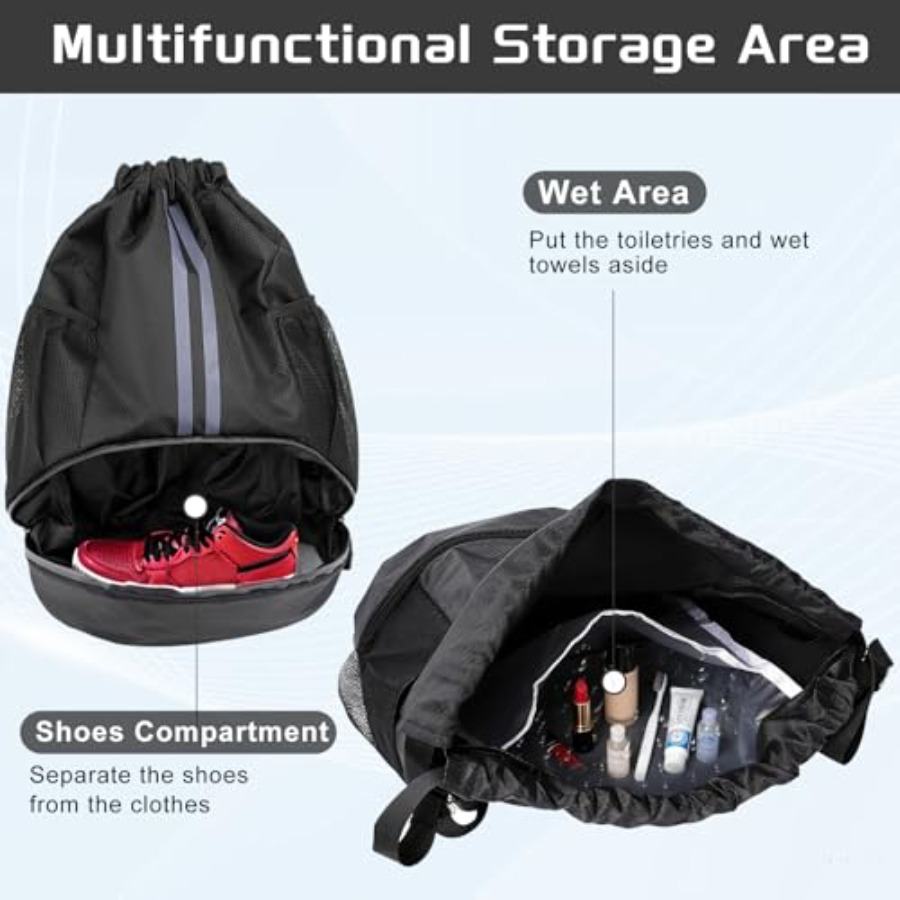 Mochila Deportiva con Cordón y - Drawstring Gym Bag reseña y precio