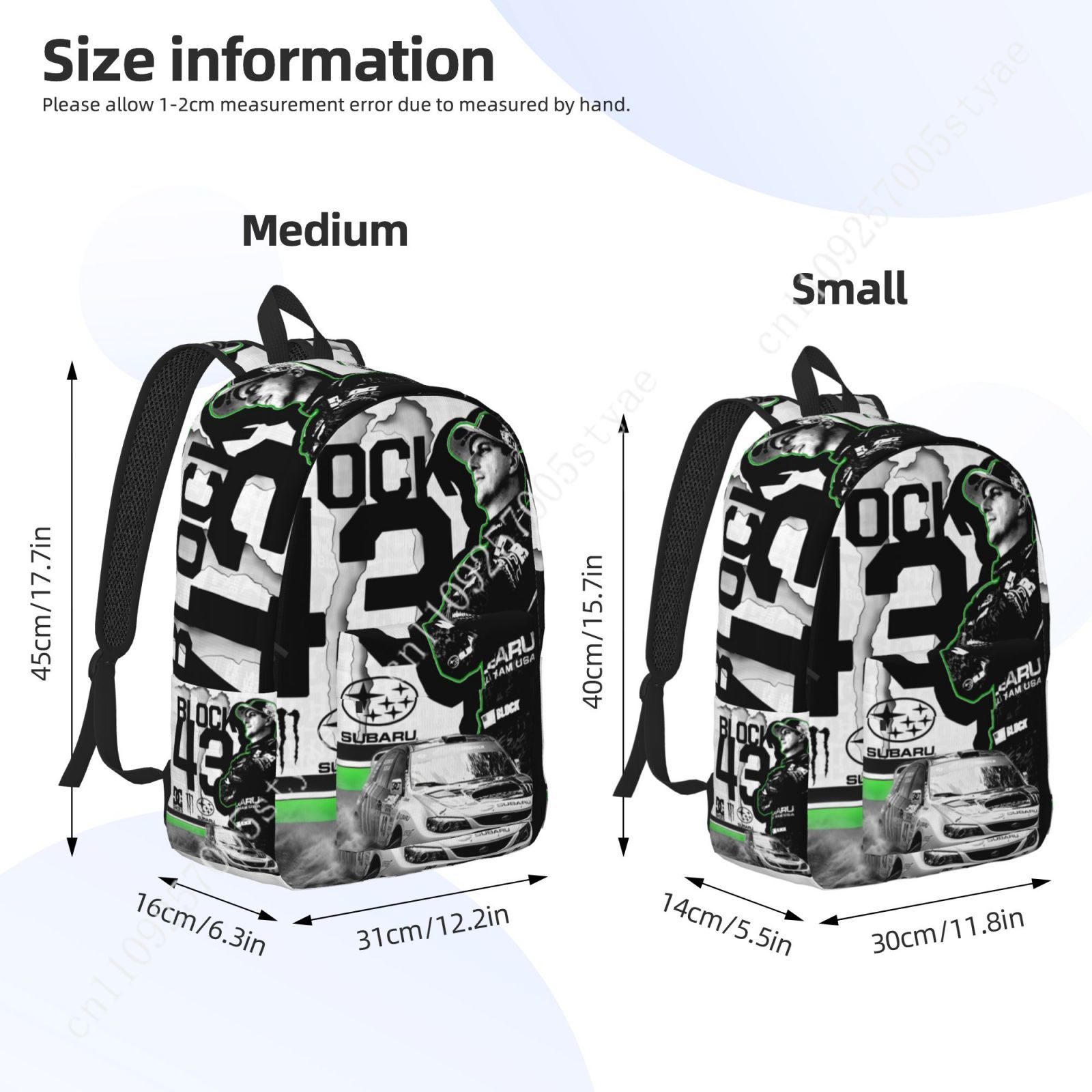 Ken Block 43 Mochila ligera de - Canvas Backpack Casual reseña y precio