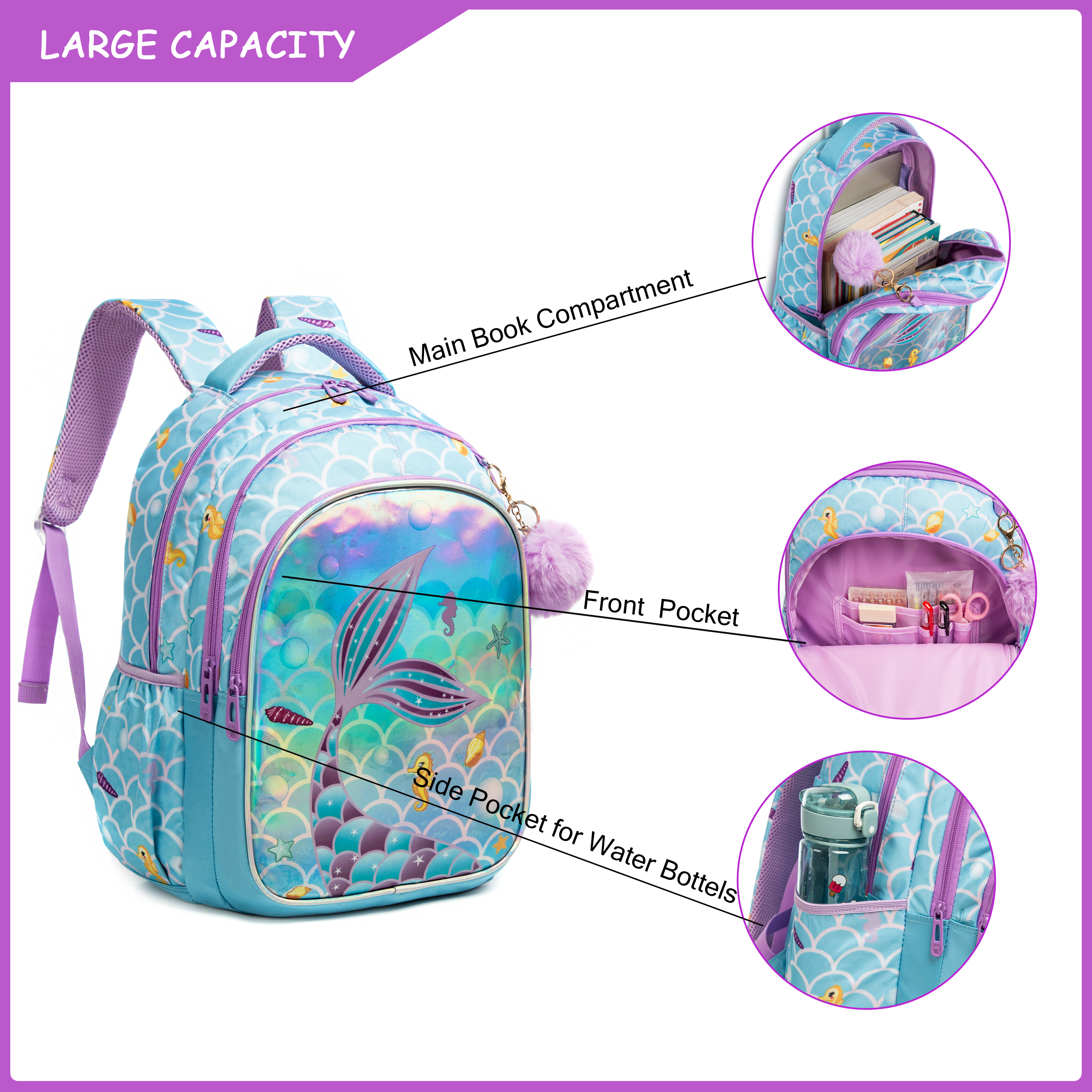 Meetbelify Lindas mochilas de  - School Backpack Teen reseña y precio