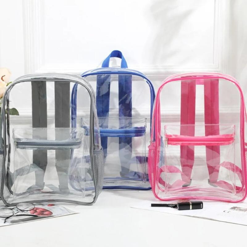 Mochila transparente de PVC pa - Canvas Backpack Casual reseña y precio