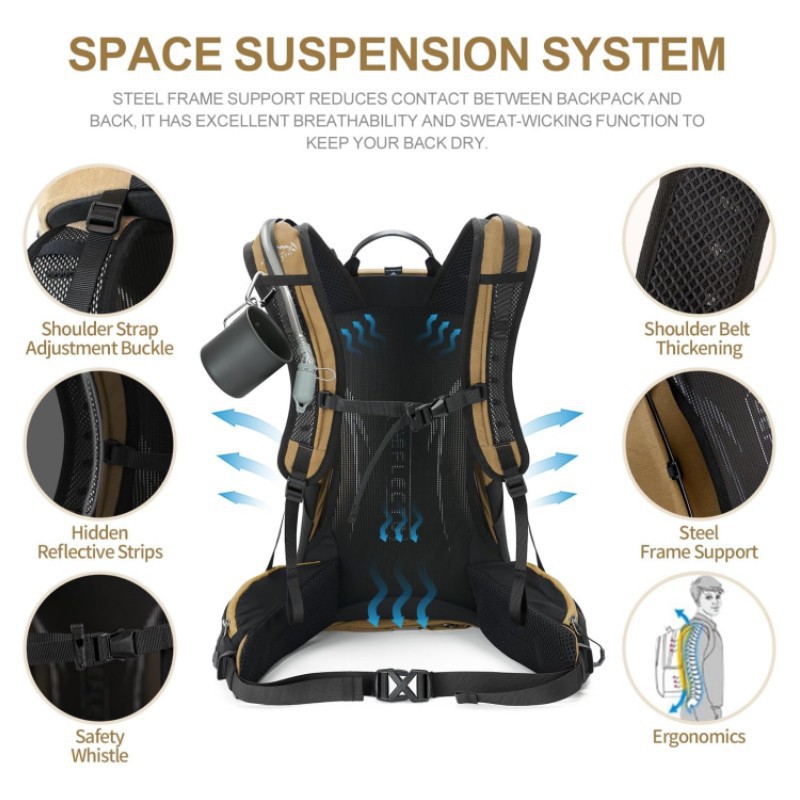 Mochila de Senderismo Grande,  - Hiking Backpack Waterproof reseña y precio