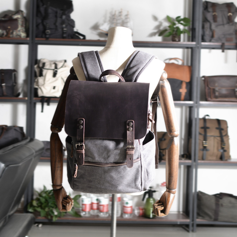 Mochila retro para hombre, bol - Canvas Backpack Casual reseña y precio