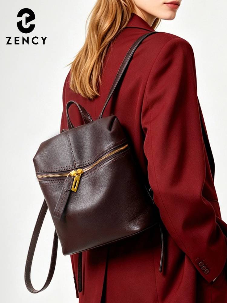 Mochila Zency de cuero genuino - Leather Backpack Vintage reseña y precio