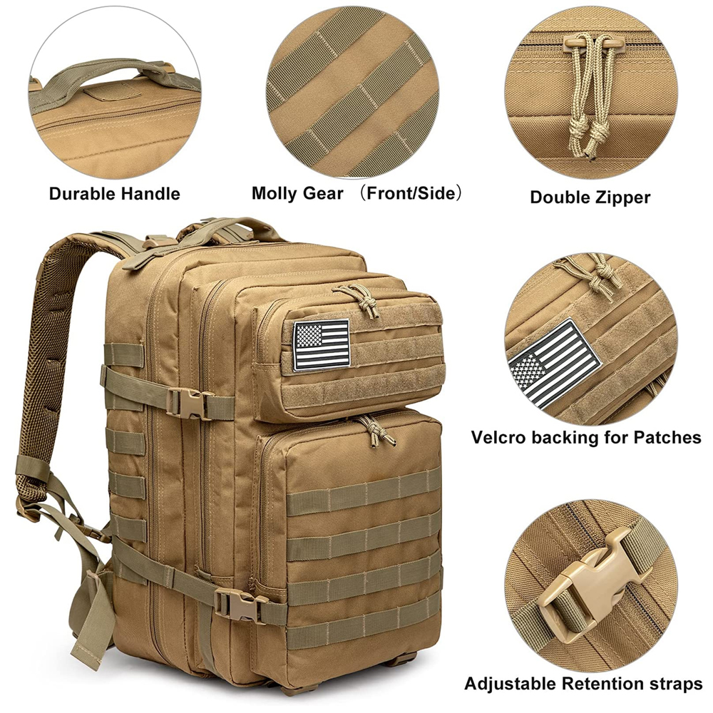 Mochila táctica de 45L para ho - Rucksack Military Style reseña y precio